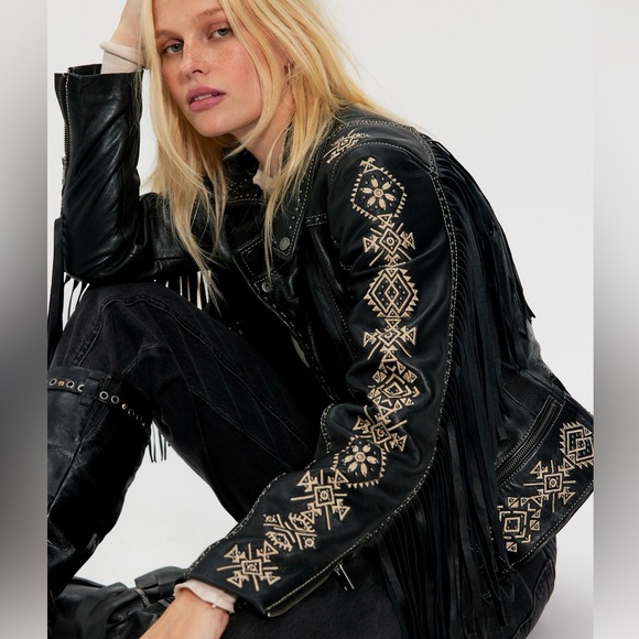 Free People Jackets & Blazers - Mauritius Francy Leather Jacket